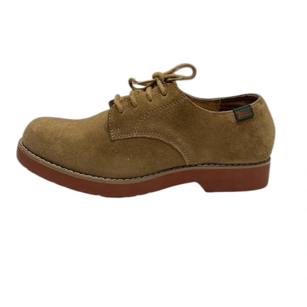 GH Bass Co. Brown Suede Leather Nubuck Lace Up Oxford Shoes Youth Boys Kids 3